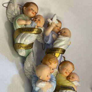 Ashton-Drake Names of Jesus Baby Angels Ornament Set – Complete 4-Piece